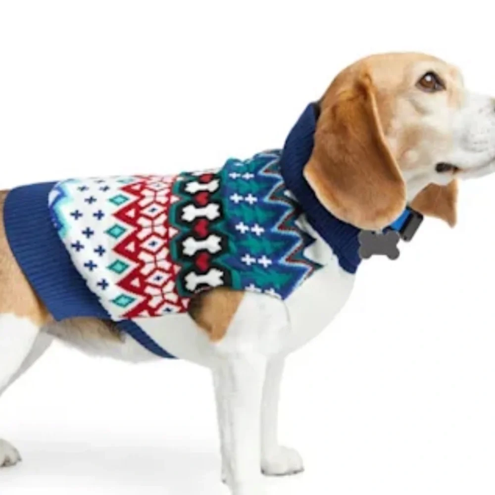 New Crosses Holiday Christmas Winter dog sweater M